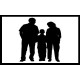 Silhouette, 3 Persons LF